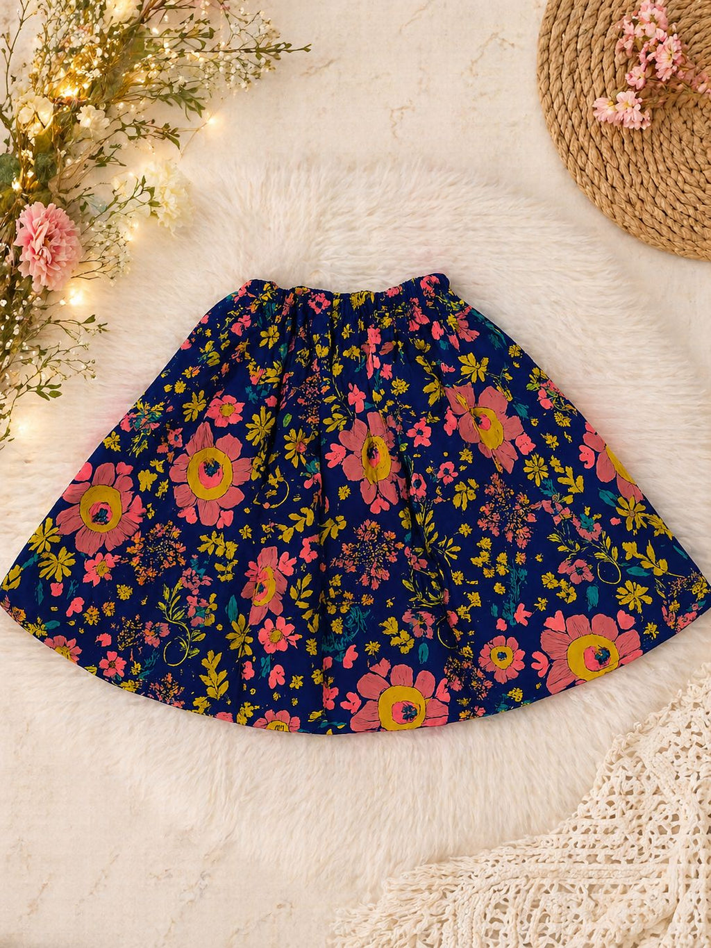 Floral Print Sleeveless Girls Dress