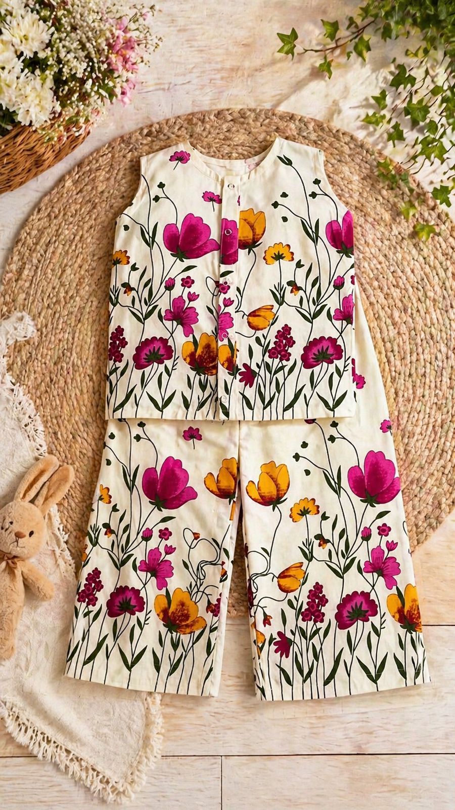Floral Bloom Kids Co-ord Set