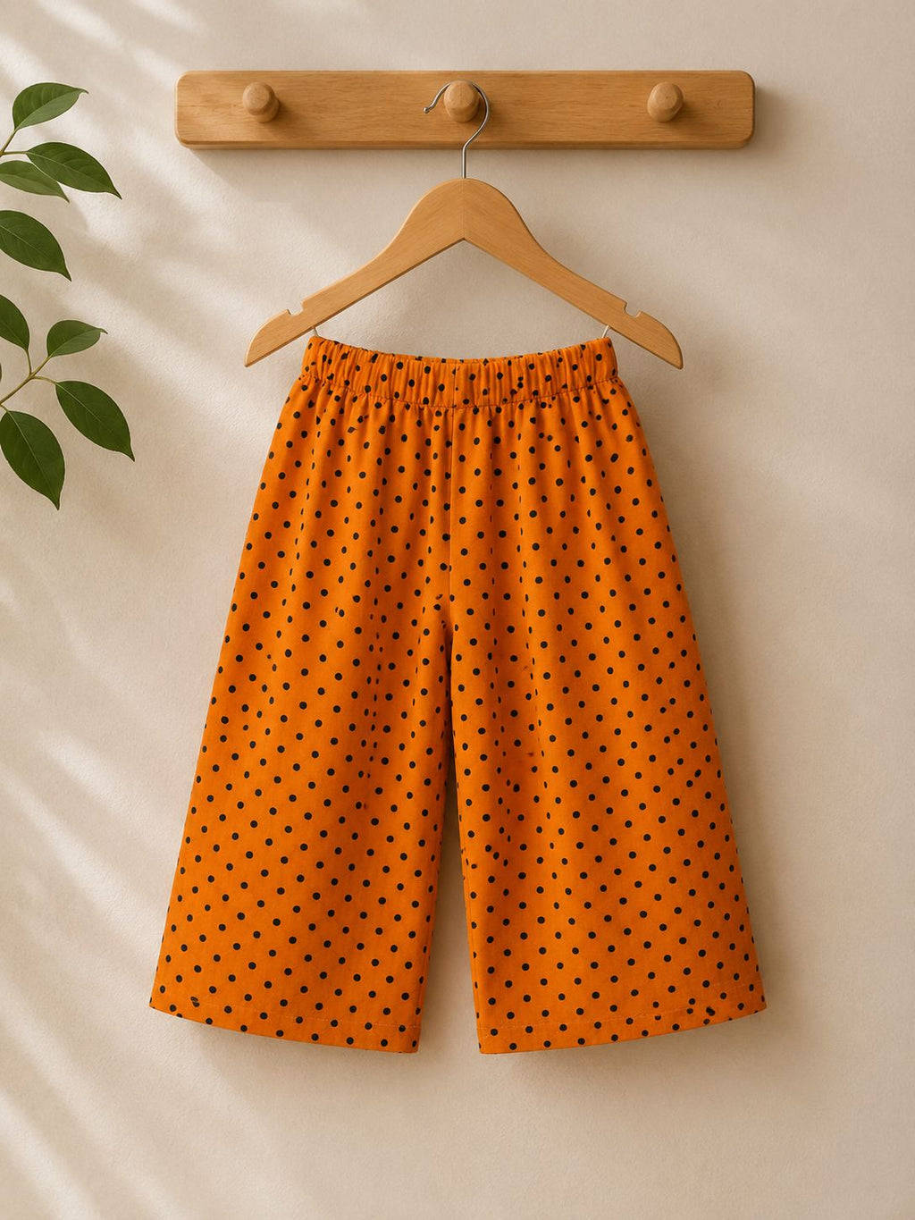 Orange Polka Dot Sleeveless Girls Co-Ord Set