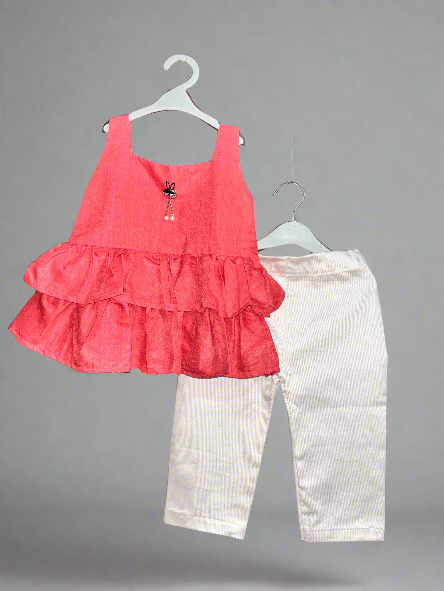 Coral Charm Baby Peplum Set
