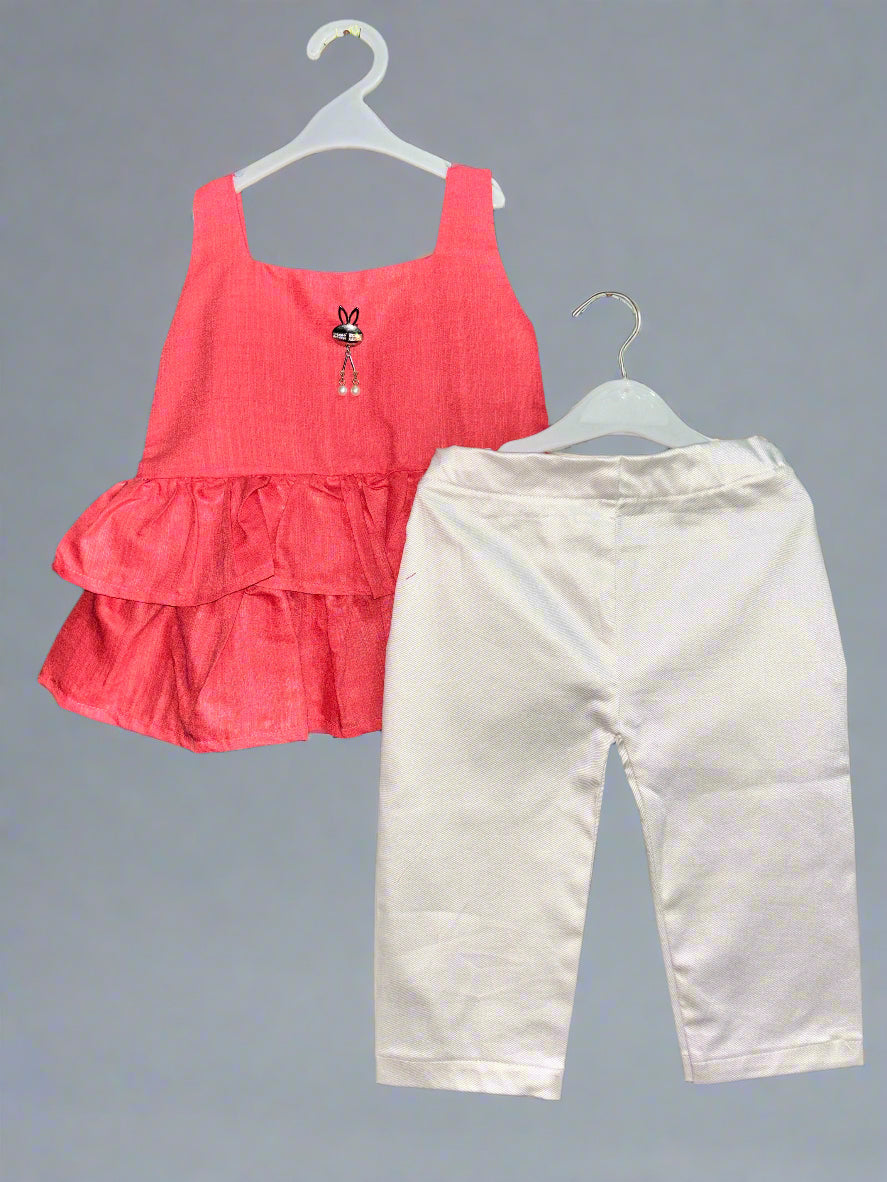 Coral Charm Baby Peplum Set