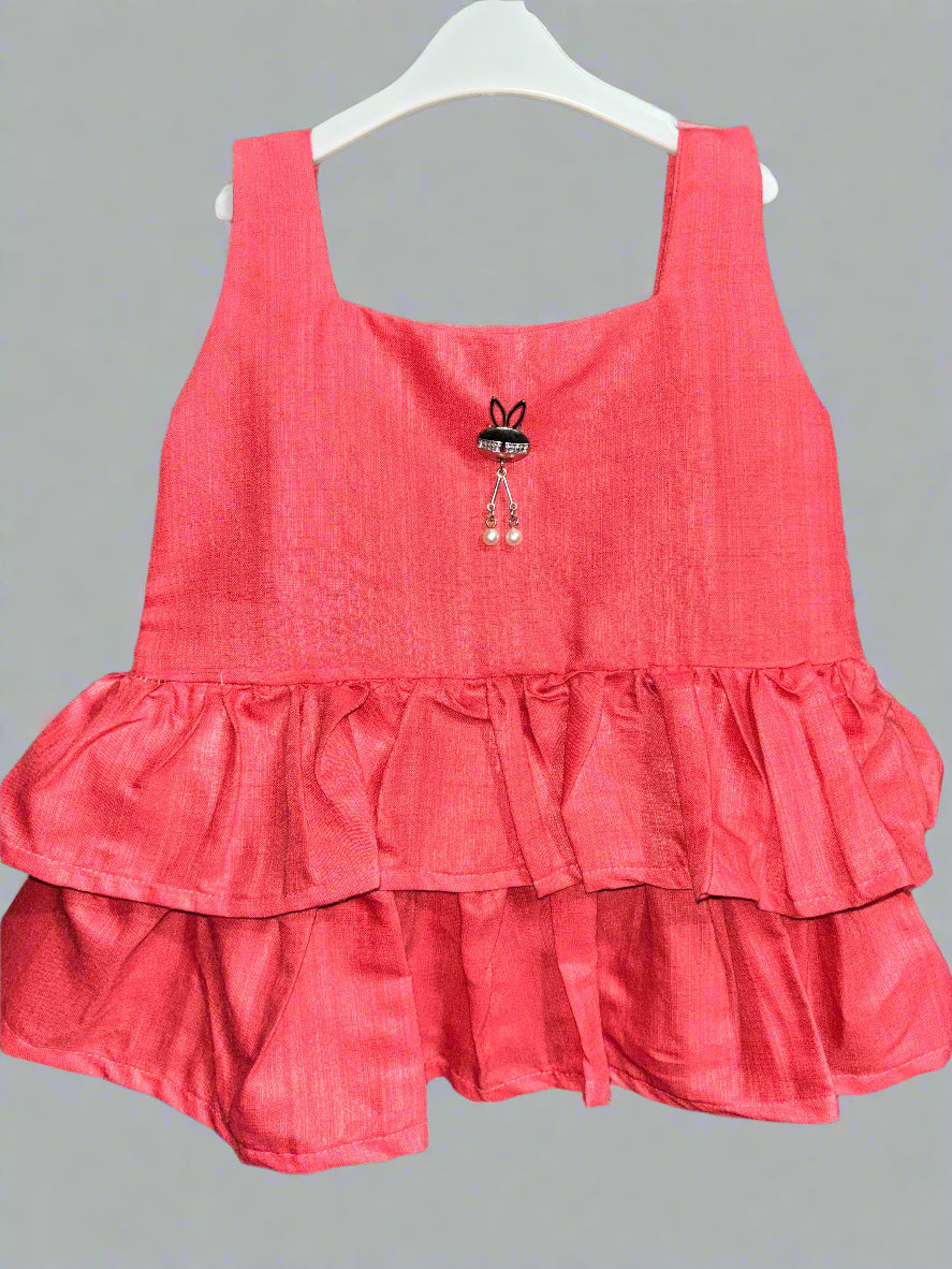 Coral Charm Baby Peplum Set