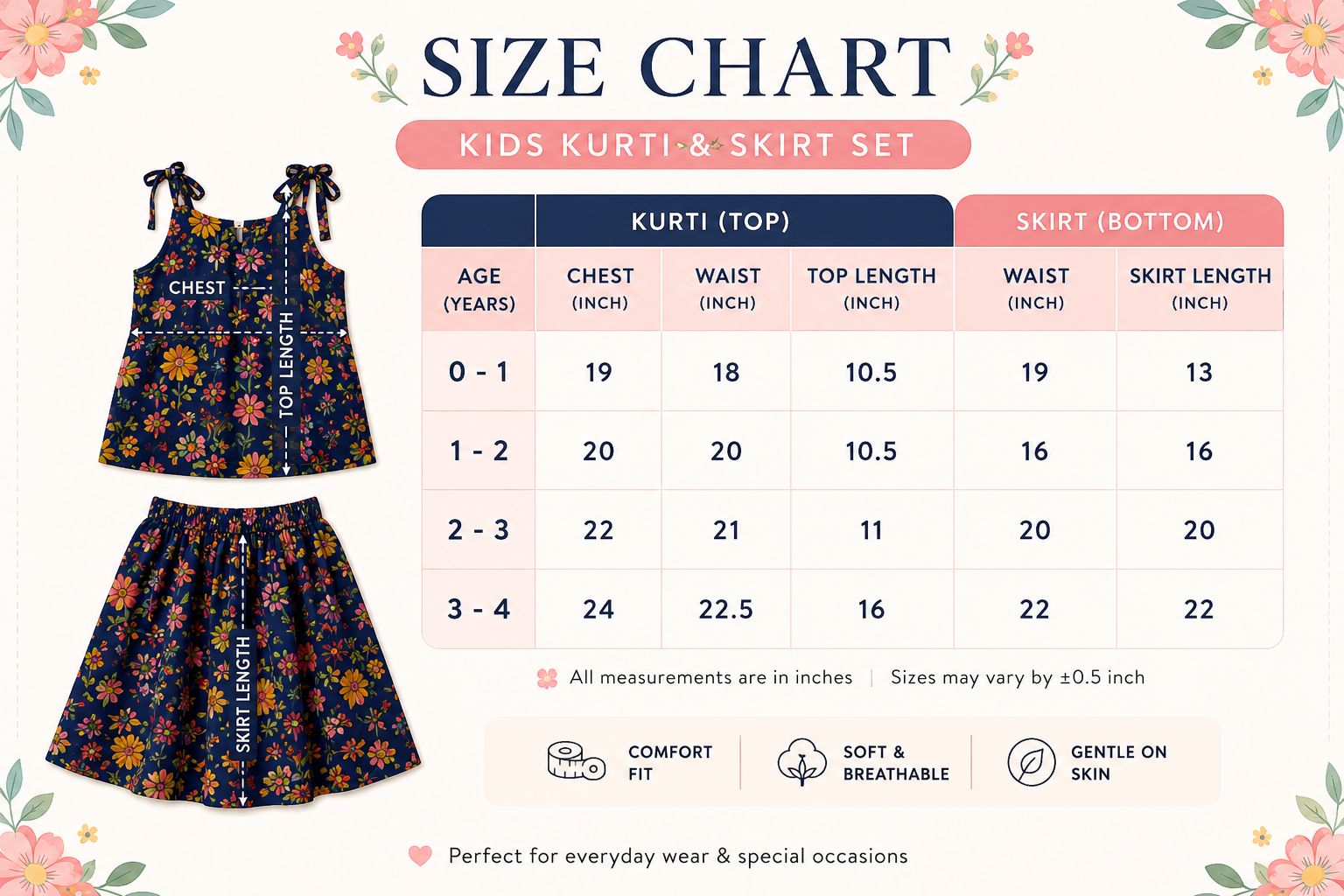 Floral Print Sleeveless Girls Dress